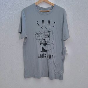 NWT Kenetix Tee Mens M Grey Graphic Print Short Sleeve Cotton Jersey